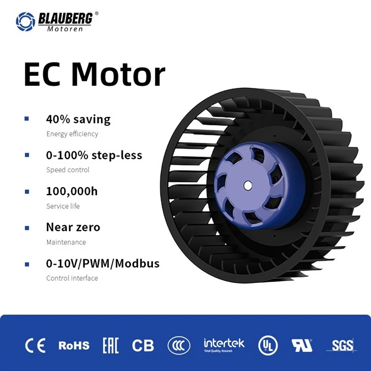 Blauberg BL-F160B-EC-00 160mm EC Forward Curved Centrifugal Fan factory